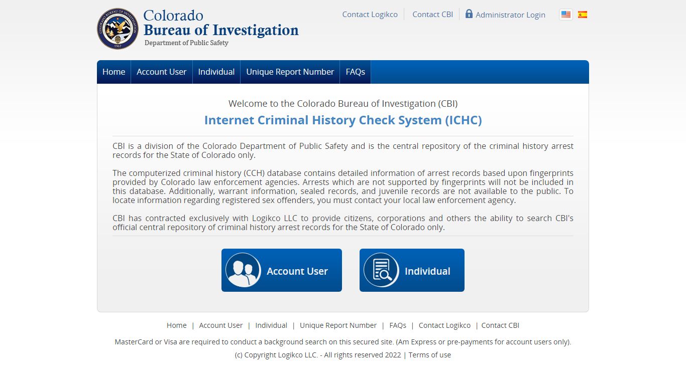 State of Colorado Criminal History Check